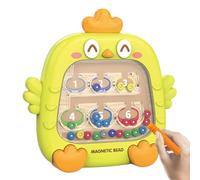 Laberinto Magnético (diseño Pollito) - Madera Emparejar Colores Y Números | Pizarra Imantada para Razonamiento Lógico | para Niños Y Niñas Edades 3 4 5 Años - Juguete Manual, Jue