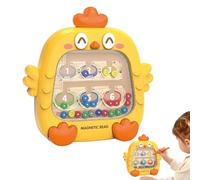 Laberinto Magnético (diseño Pollito) - Madera Emparejar Colores Y Números | Pizarra Imantada para Razonamiento Lógico | para Niños Y Niñas Edades 3 4 5 Años - Juguete Manual, Jue