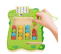 Laberinto Magnético | Juego de de Madera Dinosaurio, Juguete para Habilidades Motrices Finas, Actividades Preescolares para Juego en Interior, Viajes, Grupo, Aula Y