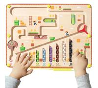 Laberinto magnético | Juguete educativo para aprender números, tablero de combinación de colores con cuentas, para desarrollo de habilidades motoras y aprendizaje conteo preescolar