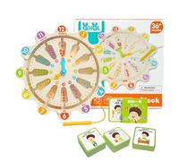 Laberinto Magnético, Reloj Educativo de Madera con Curso Magnético, Juguete Educativo Motricidad Fina para 3 Años y Más - Juego Sensorial Chicos Niñas