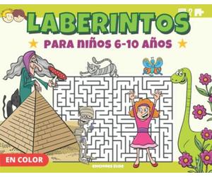 Laberintos para niños 6-10 años: libro de juegos en color | Cuaderno 40 rompecabezas variados y divertidos para mejorar la concentración y la lógica | ... regalo para vacaciones, cumpleaños o navidad
