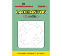 Laberintos Simples Nivel 1 para Niños 3-6 Años: 50 Laberintos Circulares + 50 Soluciones | Libro 6×9 Pulgadas | Regalo Perfecto para Vacaciones, ... Laberintos Simples para niños de 3 a 6 años)