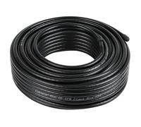 Labgear Cable coaxial de satélite RG6 negro de 25 m, cable digital para antena de TV de doble pantalla, espuma inyectada de gas, certificado CE y CPR, color negro
