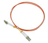 Labgear Cable de fibra óptica de 1 m - LC a LC multimodo dúplex OM1 LSZH cable de conexión de fibra de audio digital, velocidad de datos de 10 Gb/Gigabit, red de alto rendimiento, naranja