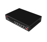 Labgear Interruptor de Red Gigabit PoE de 4 + 2 Puertos, Alcance de 300 m, concentrador Divisor Ethernet de Alta Velocidad no administrado con Rango extendido, Montaje en Escritorio o Pared, Carcasa