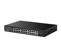 Labgear Interruptor PoE de 24 Puertos 10/100/1000Mbps no administrado PoE con Carcasa de Metal