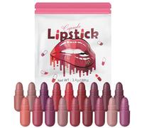 Labial para Mujeres | 18 Barritas de Labios en Forma de Píldora con Brillo,Pintalabios Pastilla - para Vacaciones Cumpleaños Promoción Escuela Universidad Boda Cita
