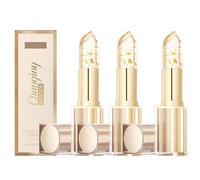 Labial Que Cambia De Color, Resistente A Las Transferencias, Con LáMina Dorada, Para Mujeres, Labios Transparentes, HidratacióN De Larga DuracióN. (3pcs)