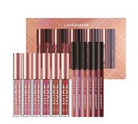 Labiales Mate Larga Duracion, FantasyDay Pintalabios Permanente Líquido Brillo de Labios Set - Lipgloss Hidratante Lapiz de Labios Lipstick kit Maquillaje para Mujer Regalo San Valentín Cumpleaños