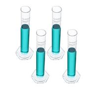 LABINVO Cilindro graduado, juego de cilindros de medición de 100 ml, paquete de 4, vidrio de borosilicato 3.3, clase B, IN-MCG100
