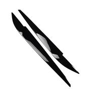 Labio Alerón 2 Piezas para X5 F15 X5M para X6 F16 F85 F86 X6M 2014-2019 Kit Carrocería Tiras Ajuste Spoiler Divisor Cejas Párpados Cubierta Embellecedor Difusor Parachoques Delantero(Gloss Black)