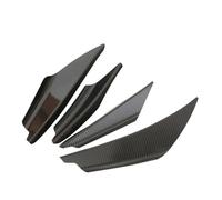 Labio Alerón Juego 4 Parachoques Delanteros Universales Para Coche Alerones Tiras Protectoras Protectores Labios Divisores Y Molduras Fibra Carbono Difusor Parachoques Delantero(Carbon Fiber)