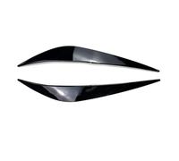 Labio Alerón Pegatinas Divisoras Laterales para Faros Delanteros Cejas Párpados Parachoques Ventilación para F40 118i 120d 128ti M135i 2019-2023 Delantero Spoiler(Gloss Black Eyelids)