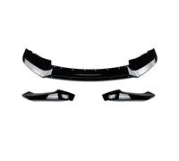 Labio del alerón Parachoques Delantero Coche Compatible for X3 F25 X4 F26 LCI M Sport 2014 2015 2016 2017 Hoja divisoria con Parte Envolvente de Esquina Lateral(Gloss Black)
