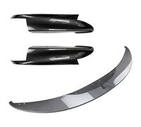Labio Delantero para BMW Serie 3 E90 E91 E92 E93 para M3 2006-2013 Alerón Parachoques Delantero Divisor Labios Canard Lámpara Antiniebla Rejilla Cubierta Difusora(Carbon Look A B)