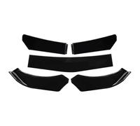 Labio Divisor Parachoques Delantero Kit 5 Separadores Parachoques Delantero Universales ABS Ajustables Divisor Labios Pato(Gloss black)