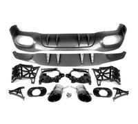Labio for difusor de Parachoques Trasero Coche, Compatible con Clase A W177 A200 A250 Sport Hatchback 2018+ A35 AMG Look Tools(Carbon Fiber Look)