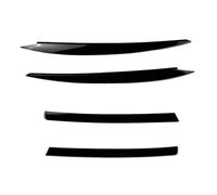 Labio Parachoques Delantero para VW para Golf 7 para MK7 para TDI 13-17 | ABS parachoques delantero rejilla central moldura tiras embellecedor faro cejas cubierta kits carrocería(4PCS Black)