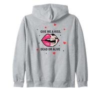 Labios Beso Humor Oscuro Amor Chica Gótico Sudadera con Capucha