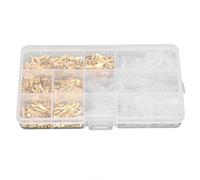 Labios de alambre Surtido Kit Latón Masculino Hembra A tope Conectores con Nylon Envainar Alambres Crimping Trabajo