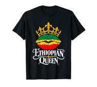 Labios de Color de la Bandera coronada de la Reina etíope Camiseta