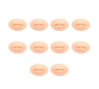 Labios de entrenamiento PolyGen con textura suave y diseño de boca abierta para una aplicación realista, un conjunto de labios de práctica de silicona para práctica de maquillaje (Piel Oscura)