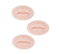 Labios de práctica de tatuaje, labios falsos de silicona suave, tatuaje de piel, maquillaje cosmético, entrenamiento de labios, silicona 3D, color carne