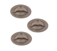 Labios de práctica de tatuaje, labios falsos de silicona suave, tatuaje de piel, maquillaje cosmético, labios de silicona 3D, color marrón