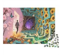 Labirinto Puzzle De 1000 Piezas Fantasy Labirinto Rompecabezas para Adultos De 1000 Piezas Decoracion Regalo 1000pcs (75x50cm)