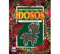 Labirintos com letras grandes para idosos: Puzzles fáceis de Natal, livro de labirintos com letras grandes para adultos e idosos.: Jogos de memória festivos divertidos e relaxantes