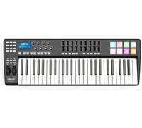 LABLADUO Piano Enrollable, Controlador de Teclado Midi USB portátil de 49 Teclas 8 Almohadillas de Disparo retroiluminadas Coloridas RGB con Cable USB Teclado Midi