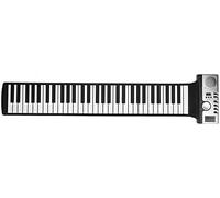 LABLADUO Piano Enrollable, Órgano eléctrico Teclado Suave Piano Roll Plegable portátil 61 Teclas Negro Blanco con Altavoz Instrumento eléctrico