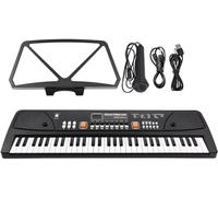 LABLADUO Piano Enrollable, Teclado electrónico Órgano electrónico de 61 Teclas con micrófono Teclado Digital Piano con Pantalla LED Altavoz estéreo Dual Incorporado