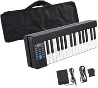 LABLADUO Piano Enrollable, Teclado electrónico Piano Electrónico Plegable de 61 Teclas órgano electrónico Multifuncional Piano Digital Plegable
