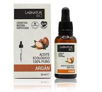 Labnatur Bio Aceite de Argán 100% Puro, Natural, Ecológico y Vegano - Hidrata, Nutre y Suaviza - Rico en Ácidos Grasos y Vitamina E - Ideal para Piel y Cabello - Fabricado en España - 30 ml