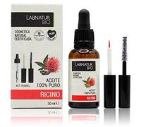 Labnatur Bio Aceite de Ricino 100% Puro + Kit Rímel, Natural, Ecológico y Vegano - Fortalece y Nutre - Ideal para Pestañas, Cejas, Cabello y Piel - Fabricado en España - 30 ml