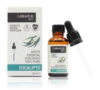 Labnatur Bio Aceite Esencial de Eucalipto 100% Puro, Natural, Ecológico y Vegano - Refresca y Purifica - Ideal para Piel y Cuero Cabelludo Graso - Fabricado en España - 30 ml