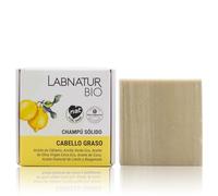 Labnatur Bio Champú Sólido Cabello Graso - 100% Natural | Revitaliza y Elimina Exceso de Grasa - Ecológico y Vegano - Con Cáñamo, Arcilla Verde y Limón - Fabricado en España - 75g