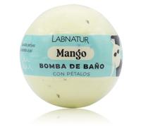 Labnatur Bomba de Baño Mango con Pétalos - Hidrata, Suaviza y Perfuma la Piel - Aroma Tropical y Afrutado - Bombas de Baño Naturales y Relajantes - 140g