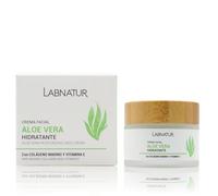 Labnatur Crema Facial Aloe Vera - Con Aloe Vera Puro, Colágeno Marino, Aceite de Aguacate y Flor de Loto - Hidratante y Nutritiva - Para Piel Seca y Sensible - Natural - Fabricada en España - 50 ml
