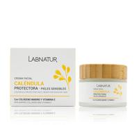 Labnatur Crema Facial Caléndula - Con Colágeno Marino, Camomila y Aceite de Almendras Dulces - Hidrata, Protege y Suaviza - Para Piel Sensible - Natural - Fabricada en España - 50 ml