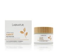 Labnatur Crema Facial Karité - Con Manteca de Karité, Colágeno Marino y Aloe Vera - Hidratante, Nutritiva y Reafirmante - Para Piel Seca y Deshidratada - Natural - Fabricada en España - 50 ml