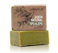 Labnatur Jabón de Alepo Natural - Vegano y Artesanal con Aceites de Oliva y Coco - Nutre, Regenera y Suaviza la Piel - Antiinflamatorio, Antioxidante y Cicatrizante - 100g