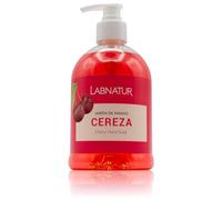 Jabón de Manos Cereza 500 ml Labnatur. Notas Dulces y Afrutadas. Limpia en Profundidad, Suaviza y Perfuma. Producto vegano y Natural. Limpieza de Piel.
