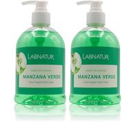 Labnatur Jabón de Manos Líquido Manzana Verde - Aroma Afrutado y Herbal - Limpia en Profundidad y Suaviza - Respeta el pH Natural de la Piel - Vegano - Fabricado en España - 500ml (Paquete de 2)