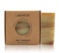 Labnatur Jabón Natural Miel y Propóleo Artesanal - Limpia y Regenera - Con Aceites de Oliva y Coco - Para Piel con Acné - Sin Aceite de Palma - Fabricado en España - 100 g
