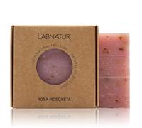 Labnatur Jabón Natural Rosa Mosqueta Artesanal - Cicatrizante y Regenerador - Con Aceites de Oliva y Coco - Para Estrías y Manchas - Vegano y Sin Aceite de Palma - Fabricado en España - 100 g