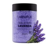 Labnatur Sales de Baño Lavanda 400g - Sales Marinas Naturales y Relajantes - Hidratan y Suavizan - Bienestar - Alivio del Cansancio - Cuidado Corporal - Fabricado en España