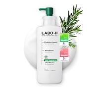 LABO-H Champú fortalecedor del cuero cabelludo para el crecimiento del cabello y anticaída | Rutina vegana para el cuidado del cabello con ceramida, aceite de romero, biotina y cafeína, sin parabenos